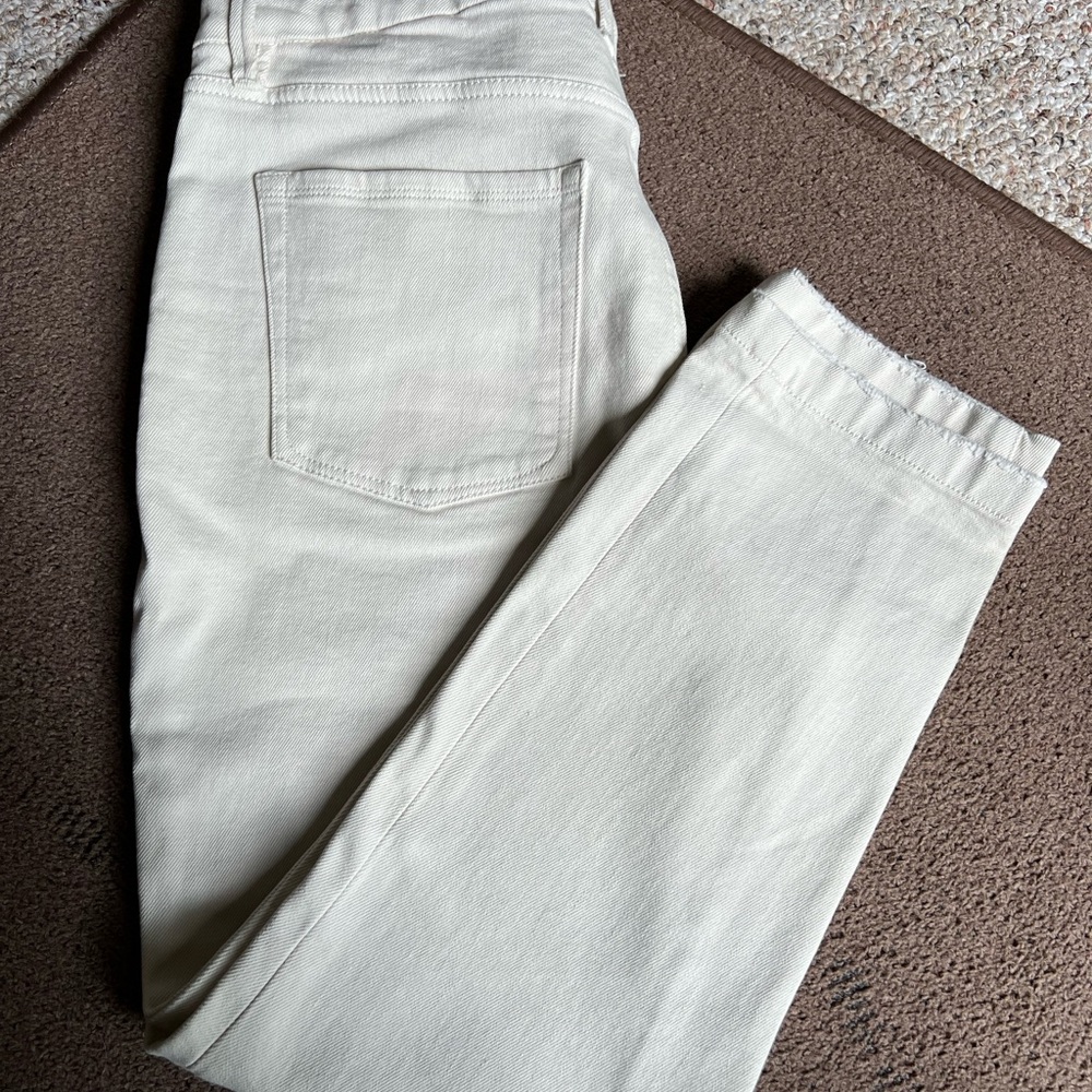 Good American Classic High Rise Straight Leg Jeans in Bone U.S. Women’s Size 12